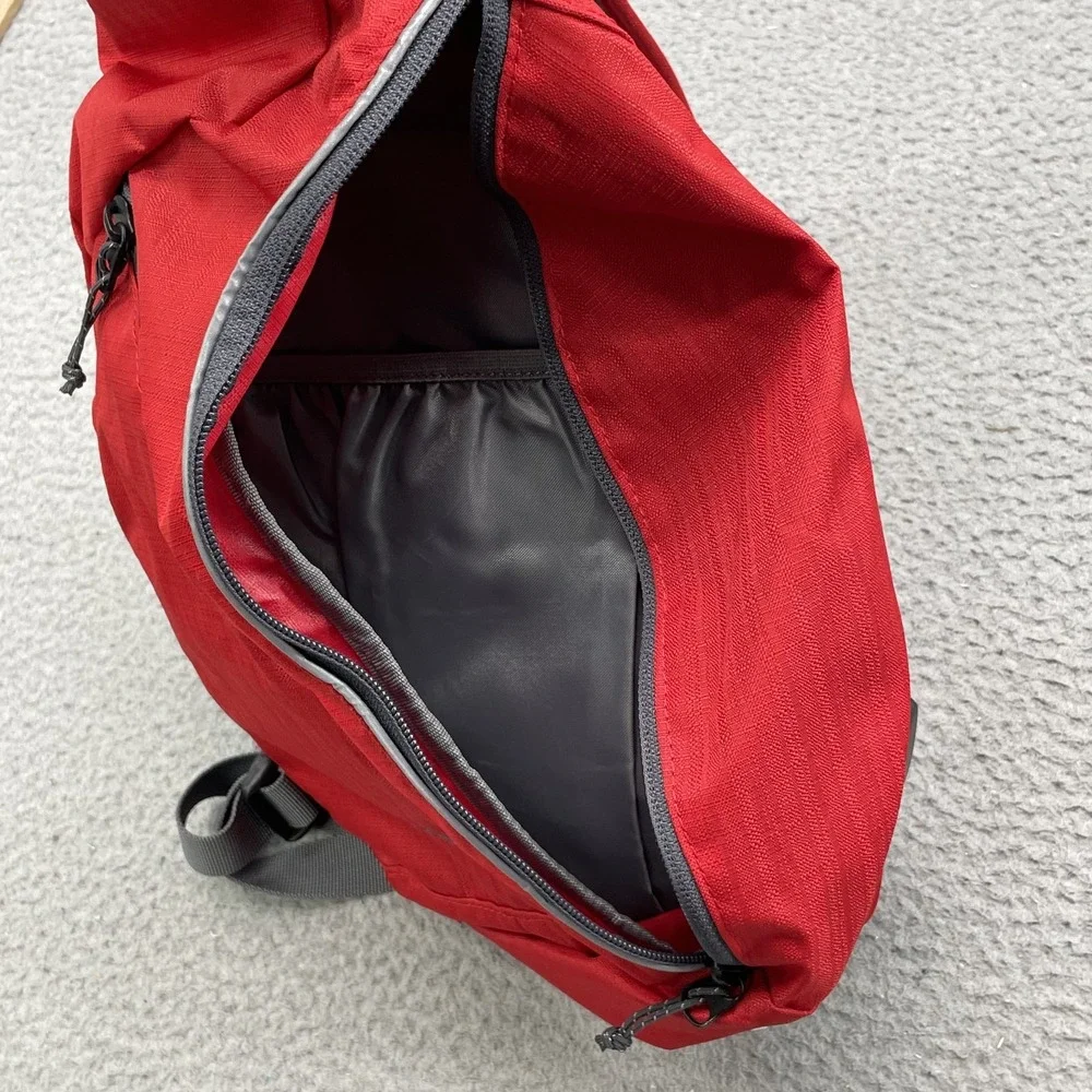 Eddie Bauer Sling Backpack Medium Red Hiking Camping Travel Workwear Gorpcore‎